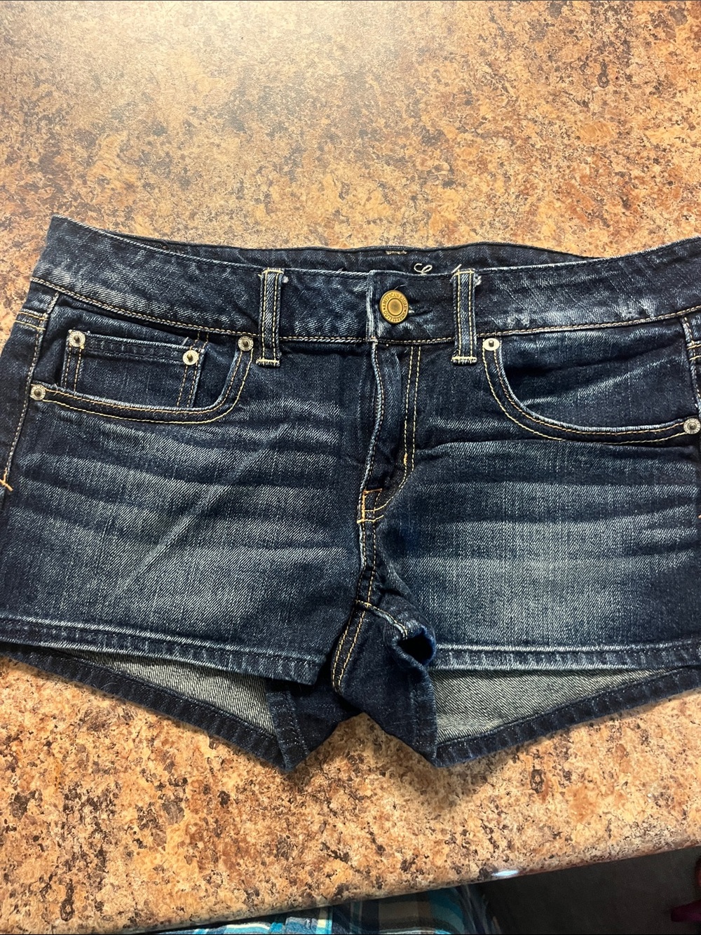 American Eagle Outfitters Dark Blue Denim Jean Shorts